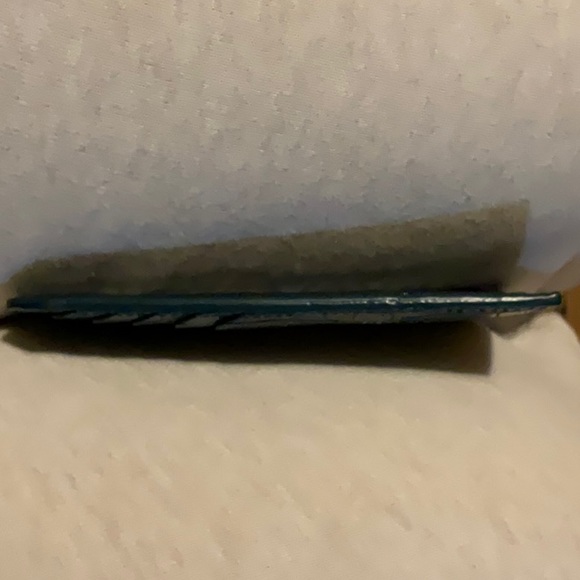 YSL (Saint Laurent) Fragments card holder (dark turquoise croc) - Picture 5 of 8